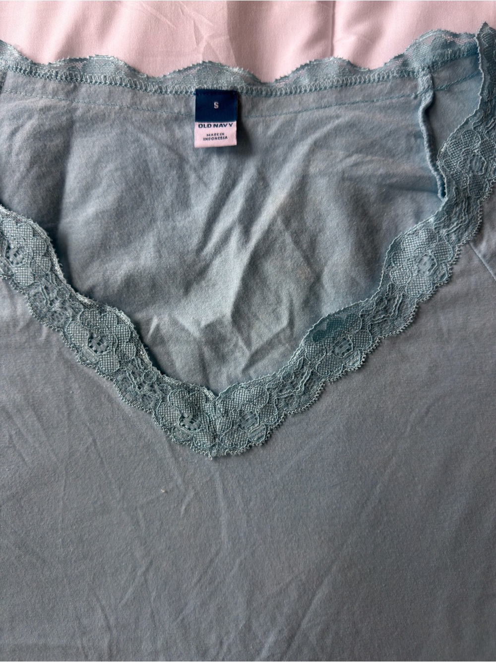 Old Navy Lace-Trim V-Neck Camisole — Light Teal - Picture 2 of 3